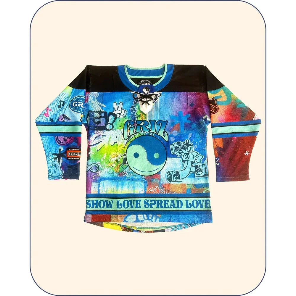 GRiZ - “Stay In Tune” Mid-weight Team Hockey Jersey Size Medium (M) EDM & Rave